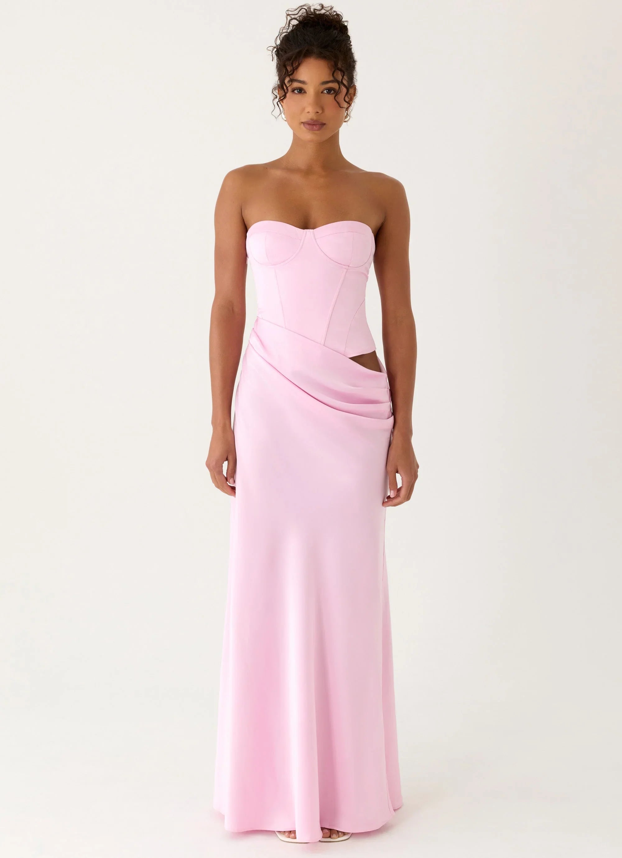 Emory Corset Maxi Dress - Pink