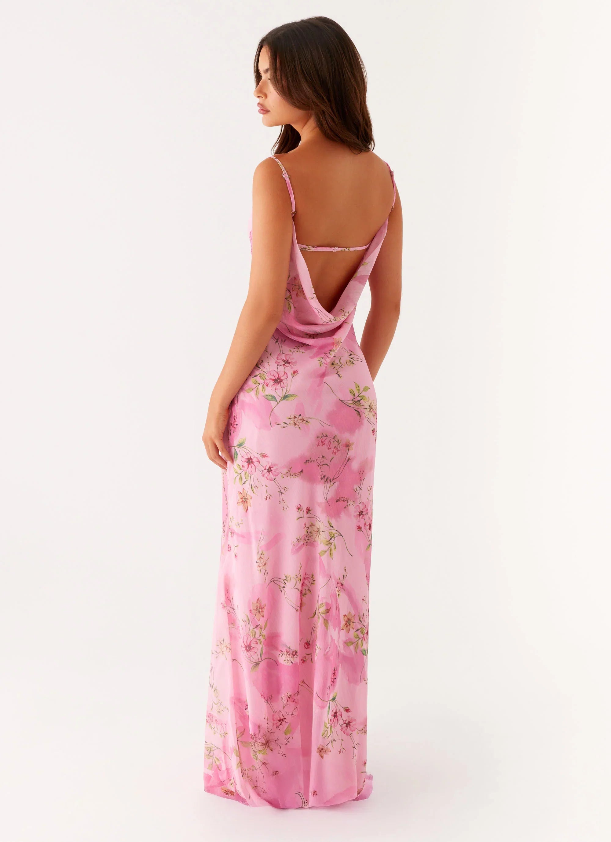 Orlando Maxi Dress - Pink Floral Print