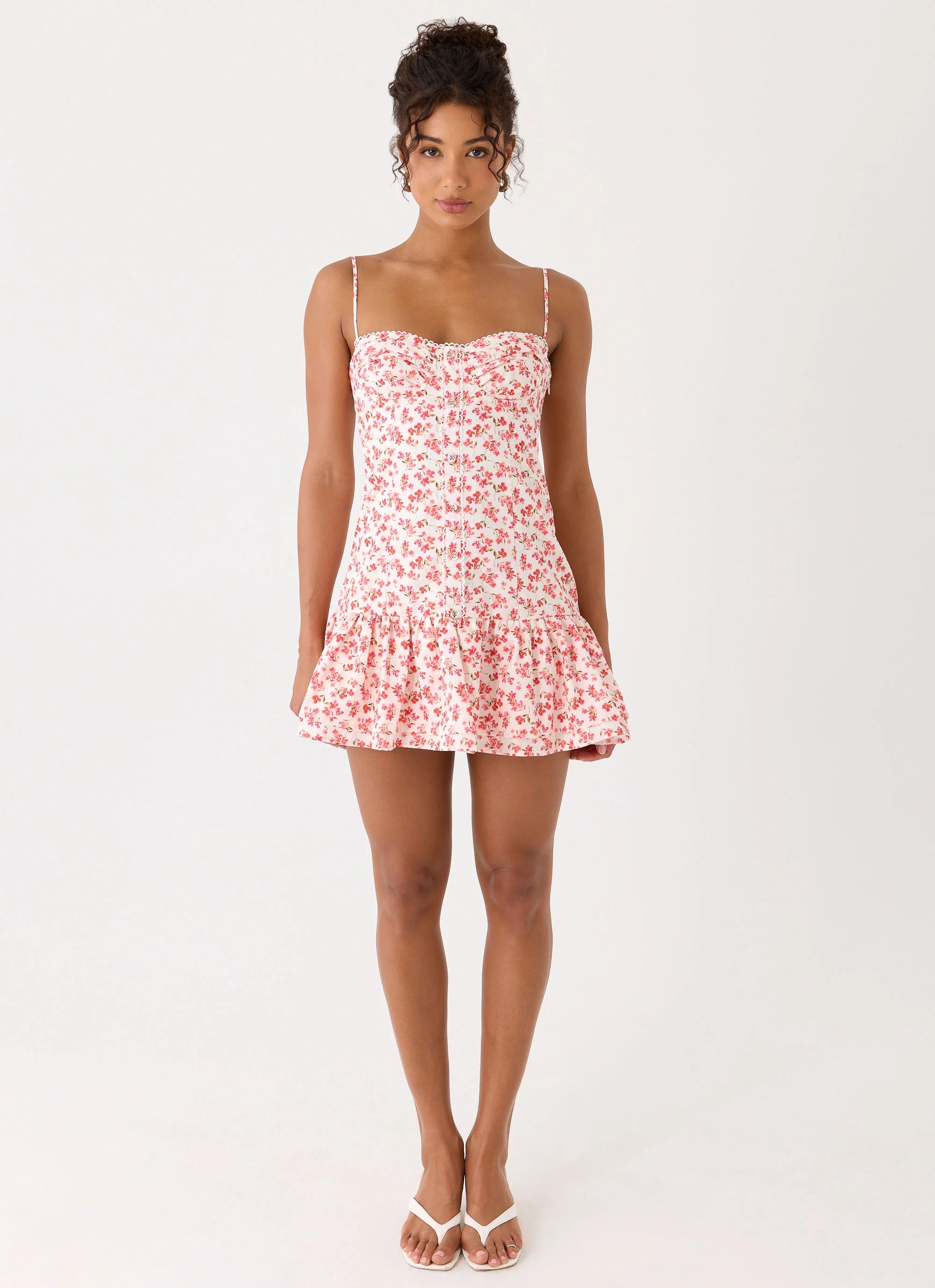 Loulette Mini Dress - Porcelain Rose