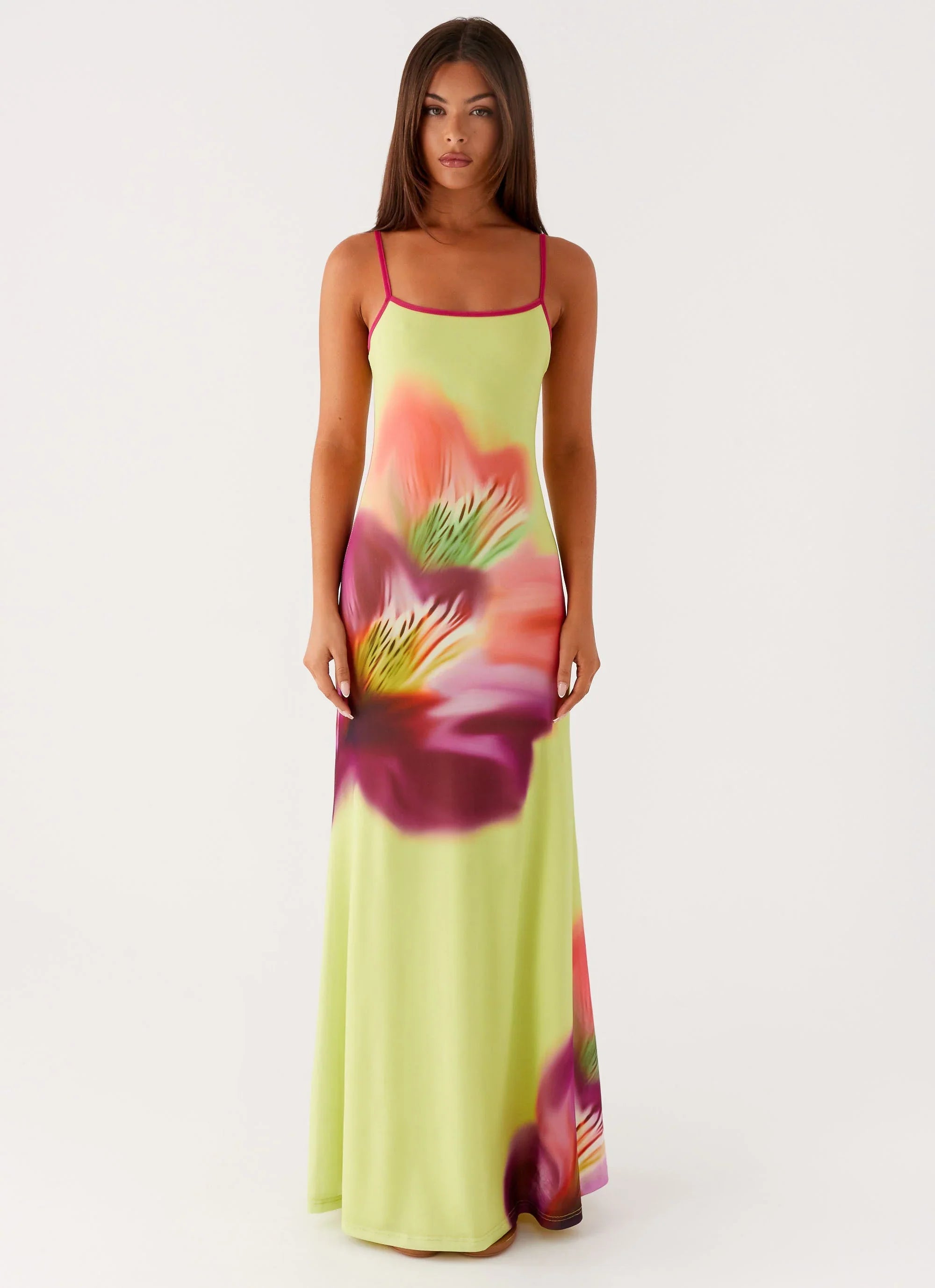 Everett Maxi Dress - Green Tropical