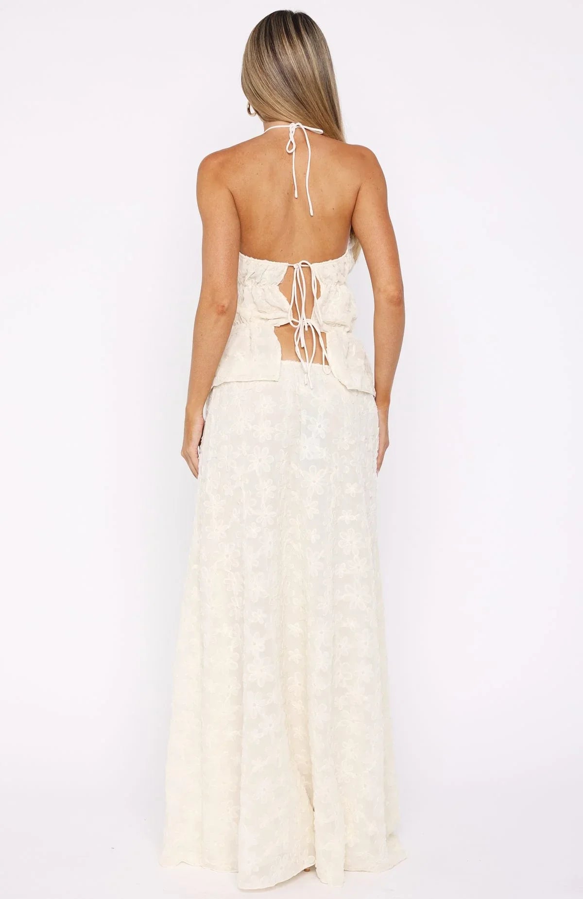 Slay Today Maxi Skirt Cream