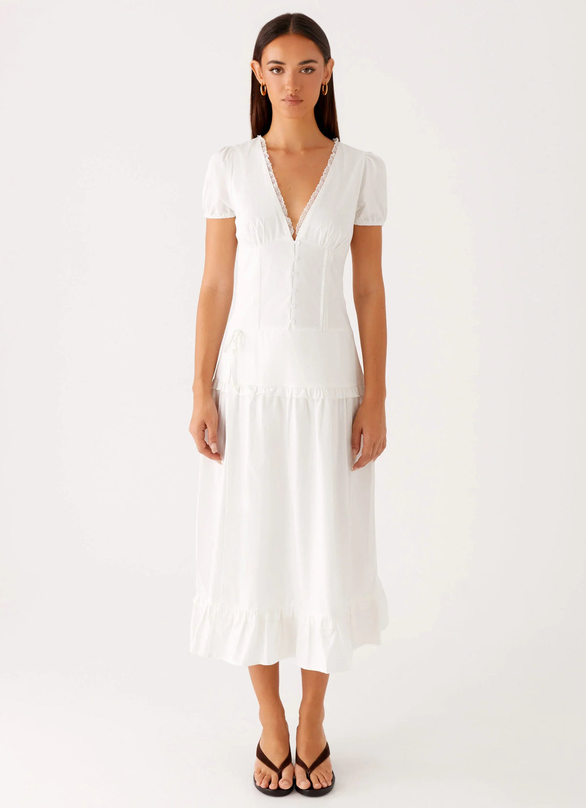 London Midi Dress - White