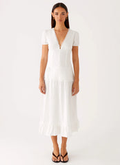 London Midi Dress - White