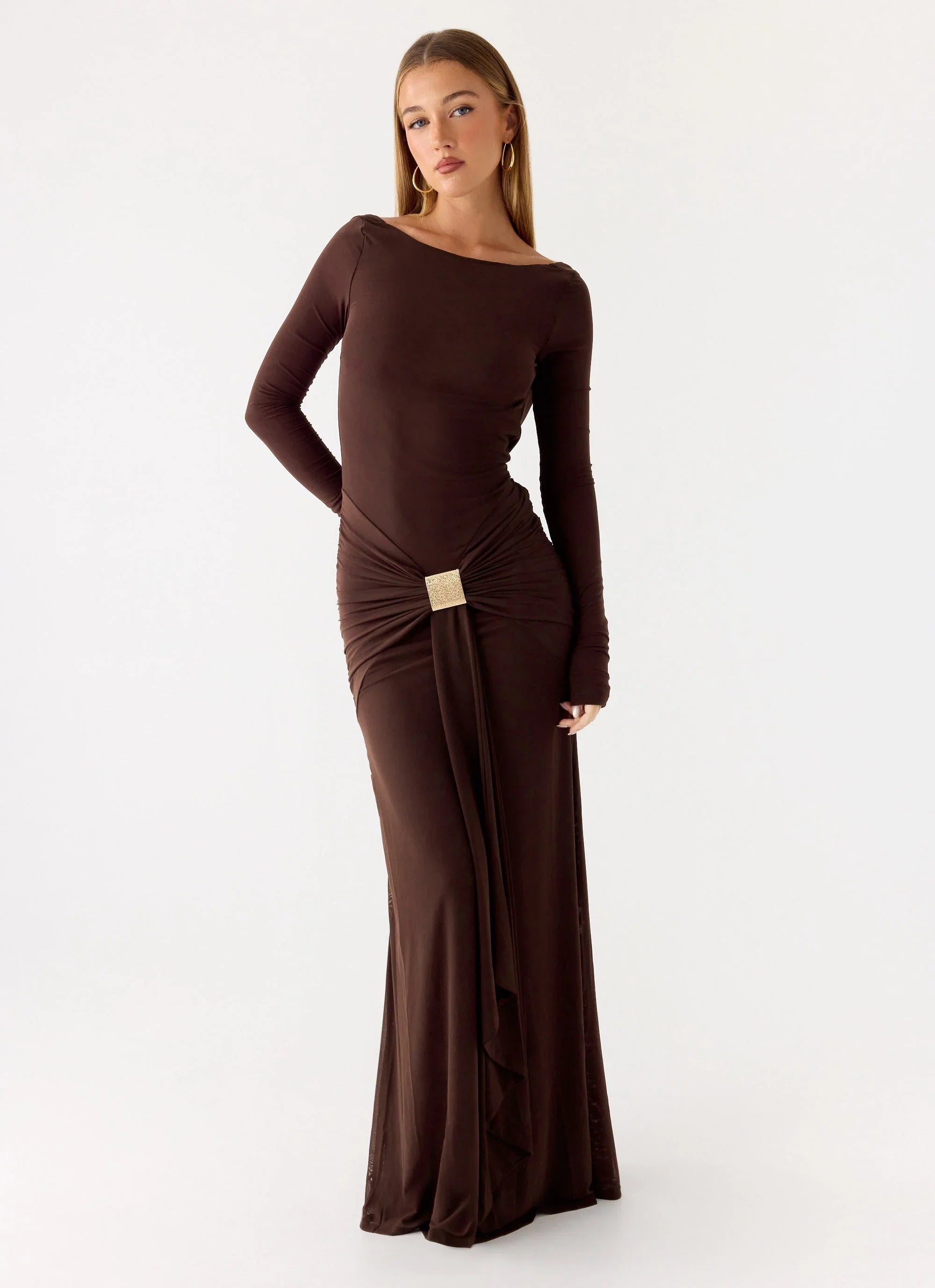 Dray Maxi Dress - Chocolate