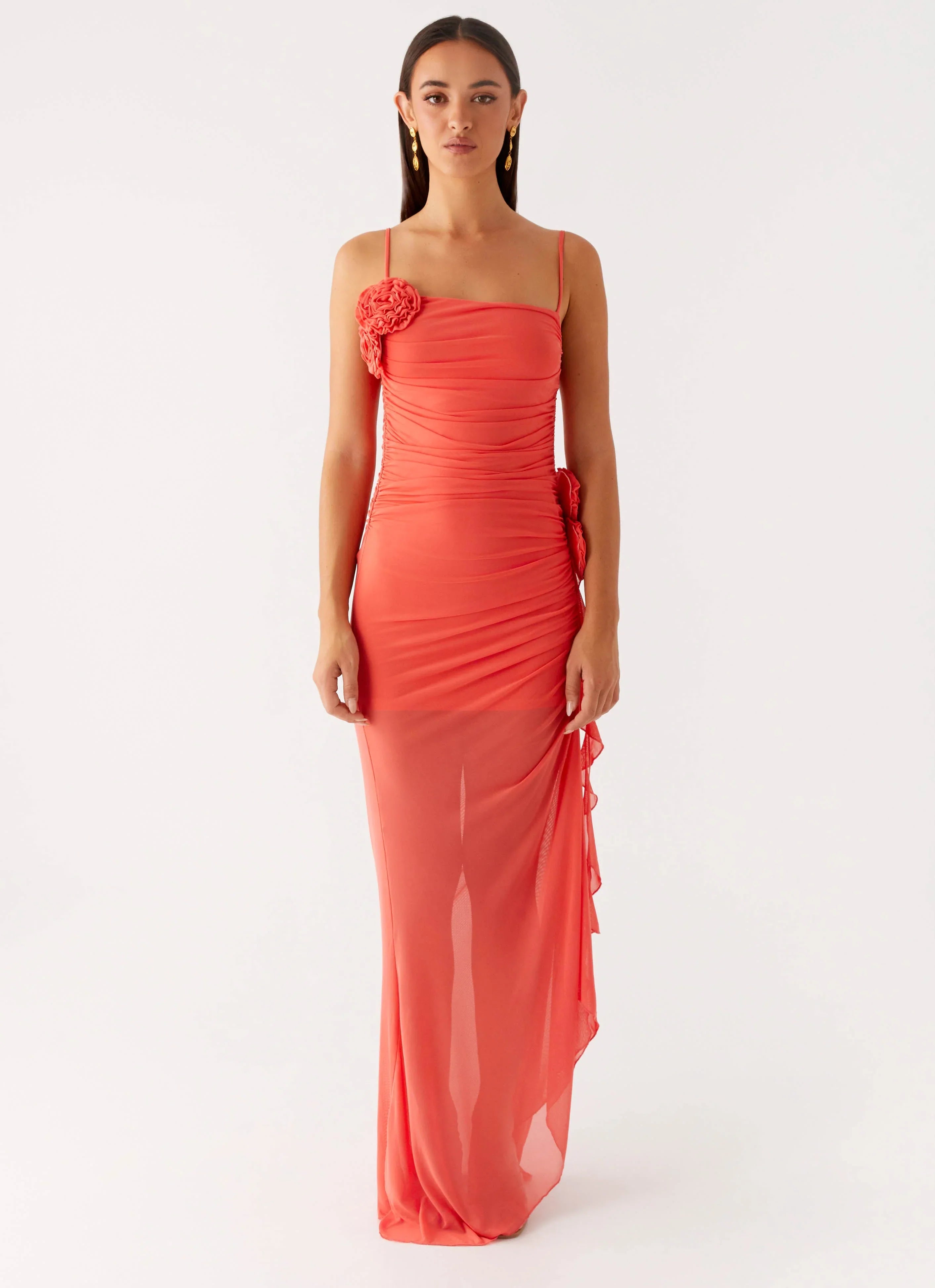 Louana Maxi Dress - Coral