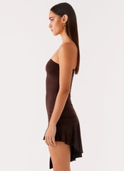 Arianne Mini Dress - Chocolate
