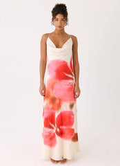 Samya Cowl Maxi Dress - Porcelain Rose
