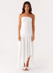 Ora Strapless Maxi Dress - White