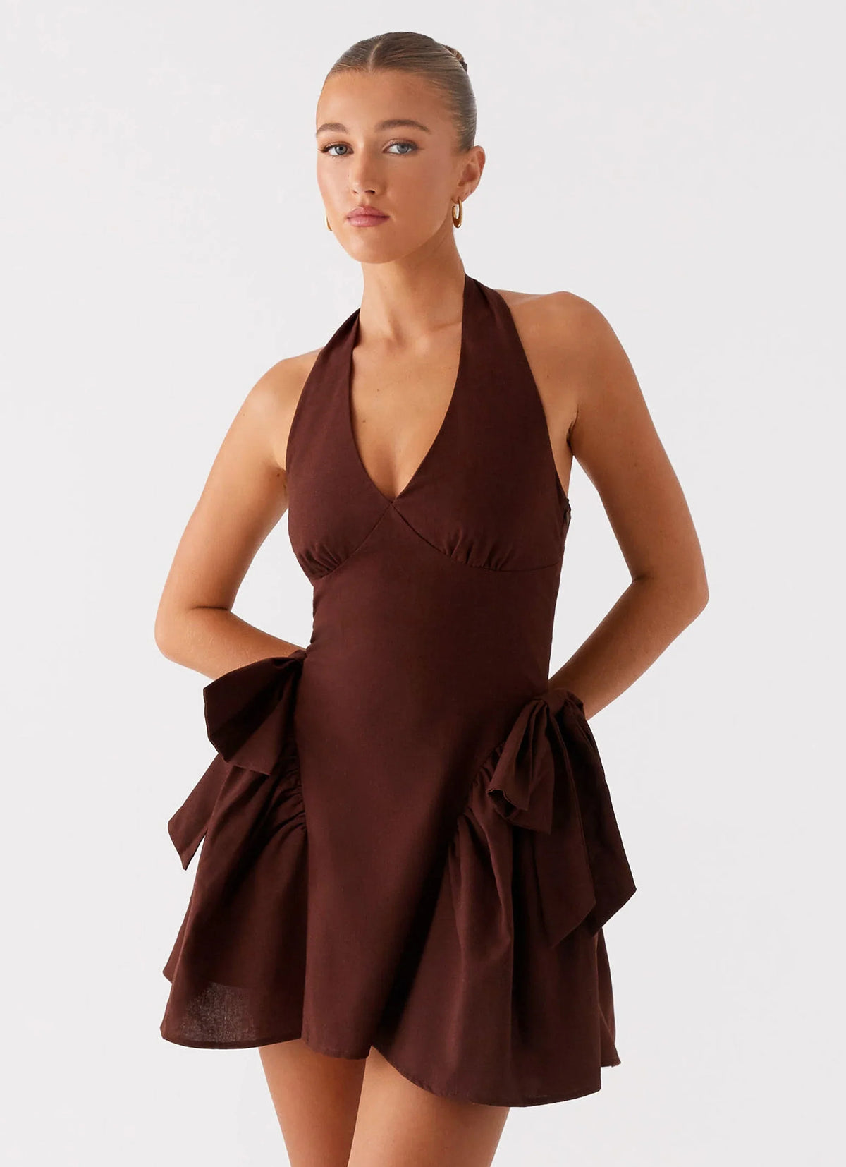 Avalo Mini Dress - Chocolate
