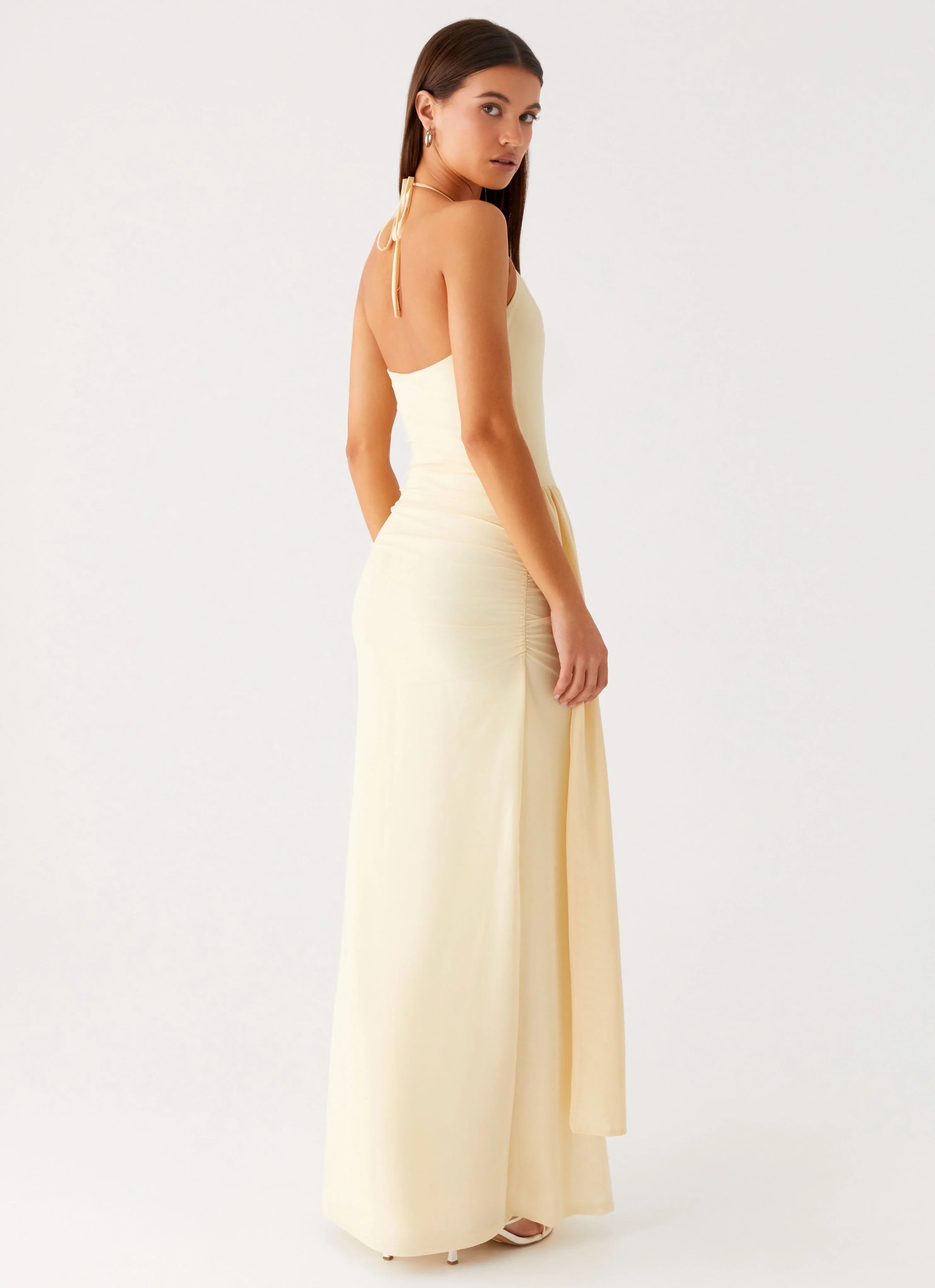 Signal Halter Maxi Dress - Sunny Yellow