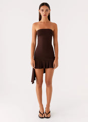 Arianne Mini Dress - Chocolate