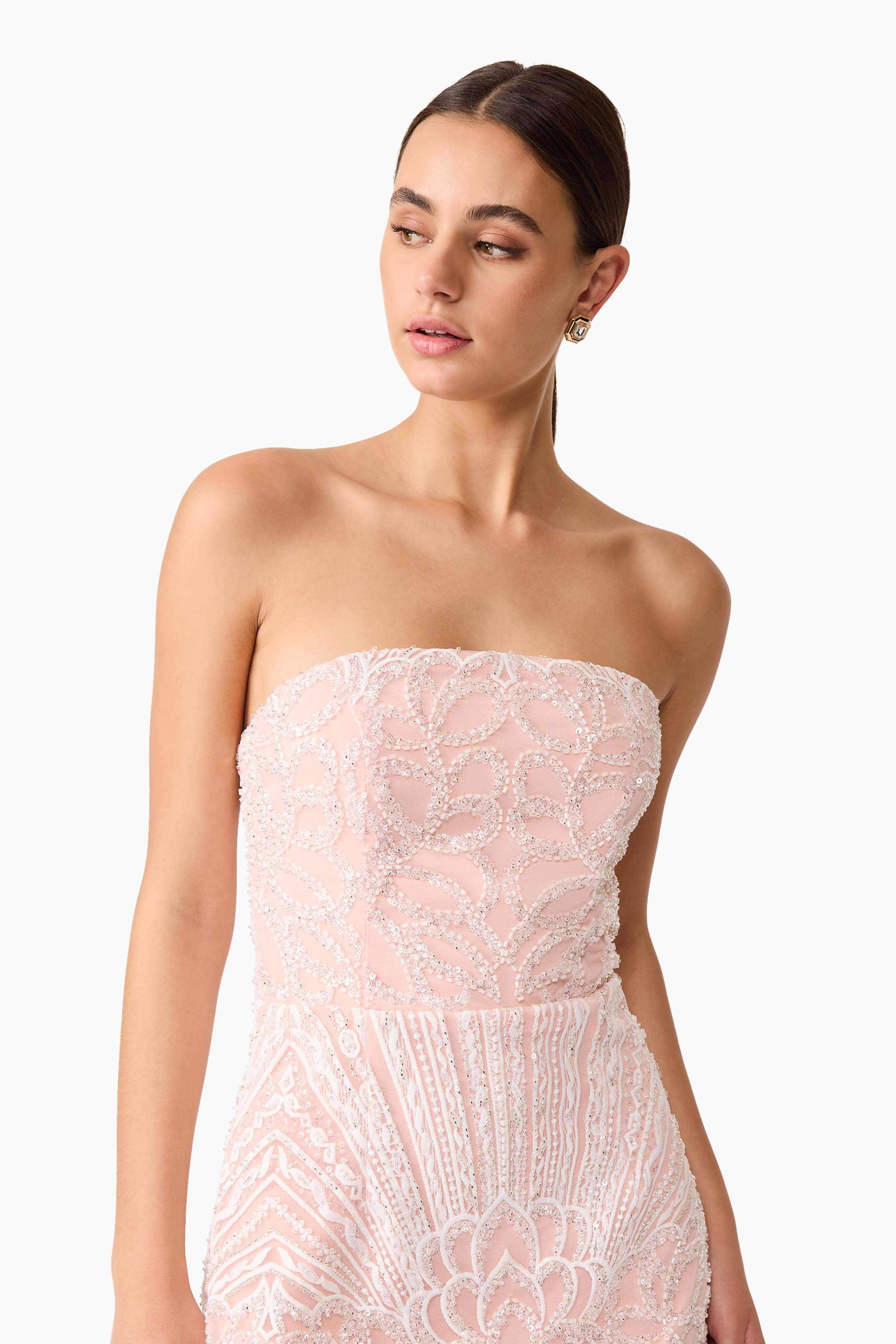 Kiki Strapless Mini Dress in Pink