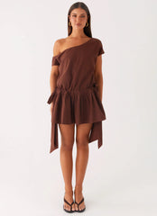 Ettie Mini Dress - Chocolate