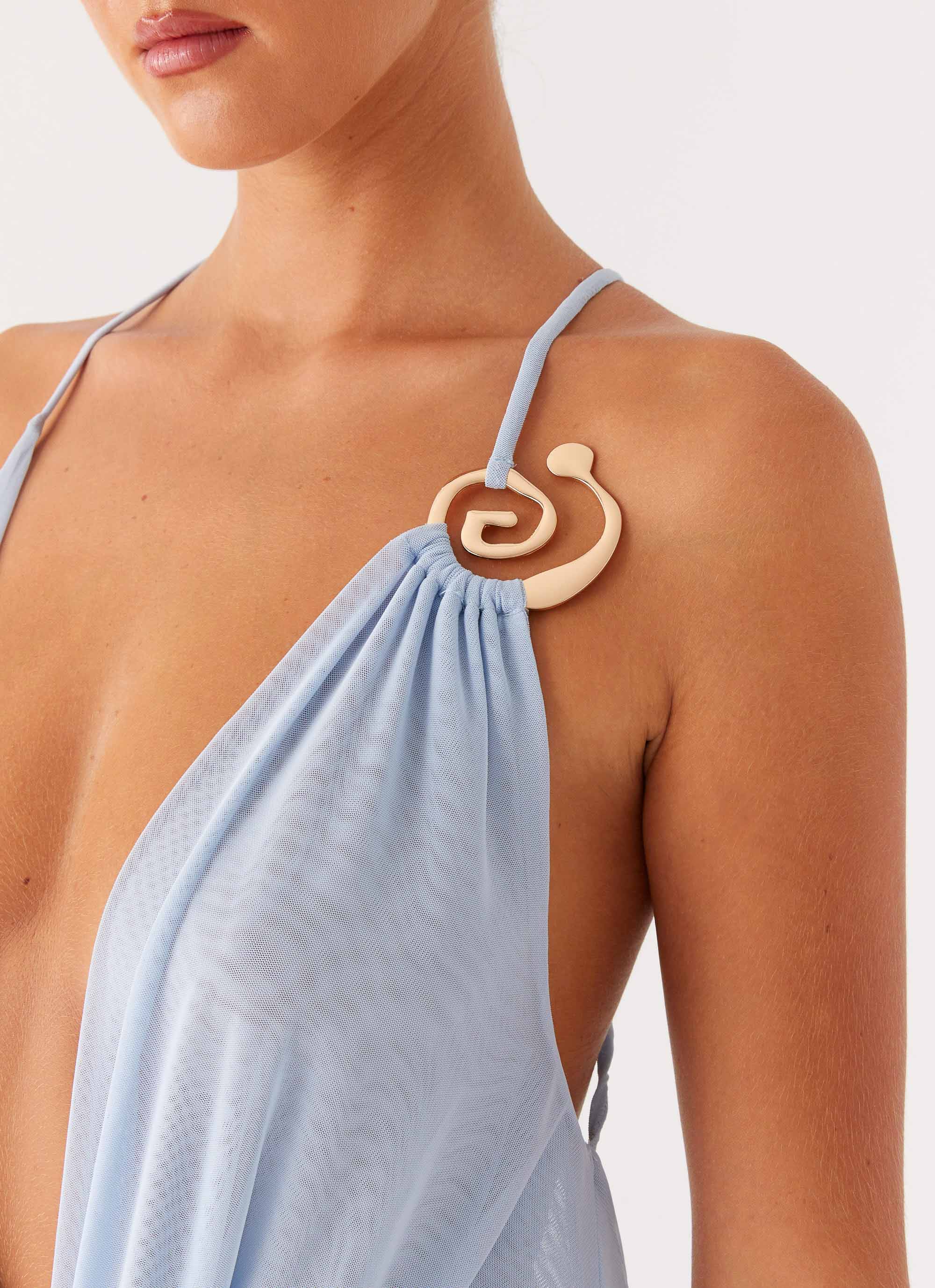 Game Player Maxi Dress - Blue