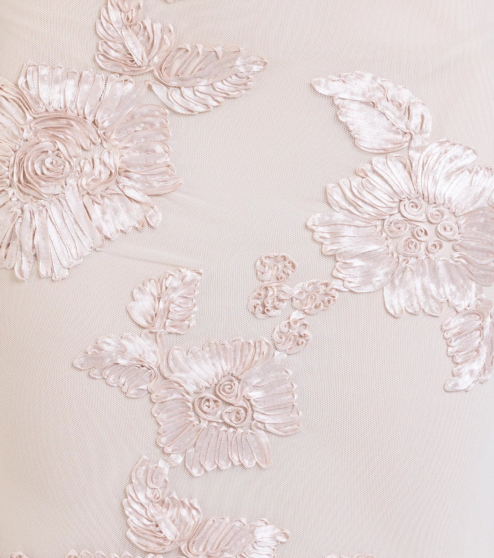 Gabi Lace-Up Floral Trim Mermaid Formal Dress