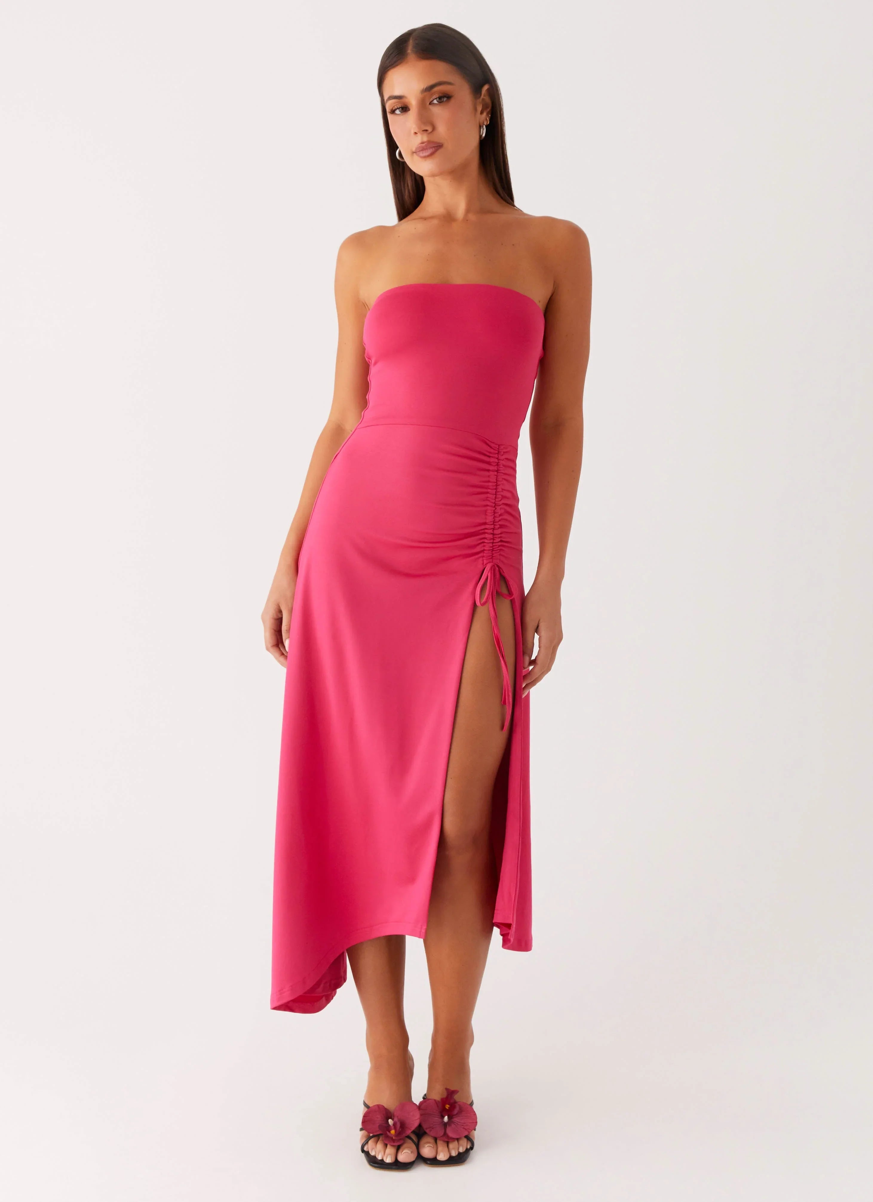 Laoise Midi Dress - Hot Pink