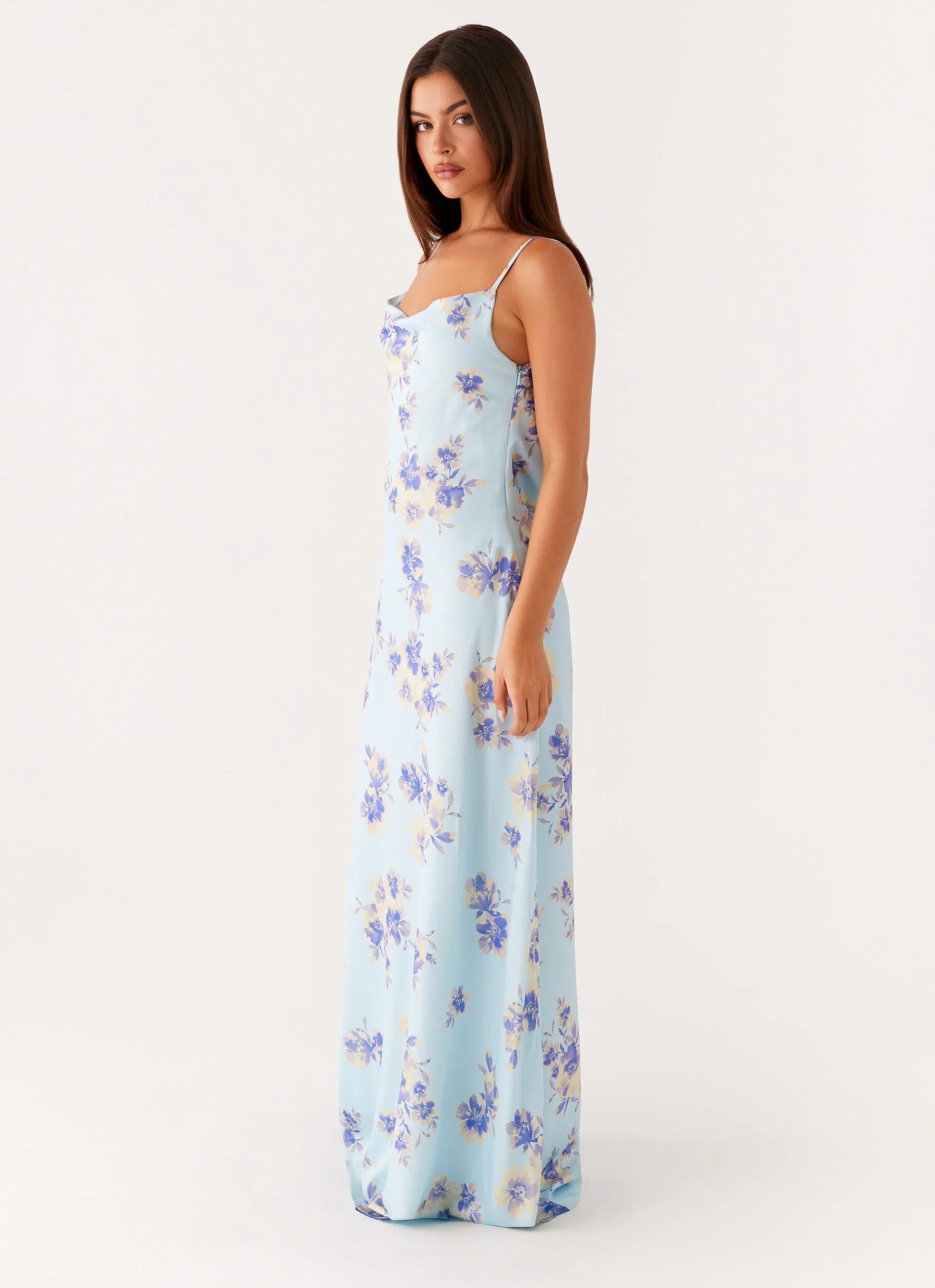 Liana Cowl Maxi Dress - Print