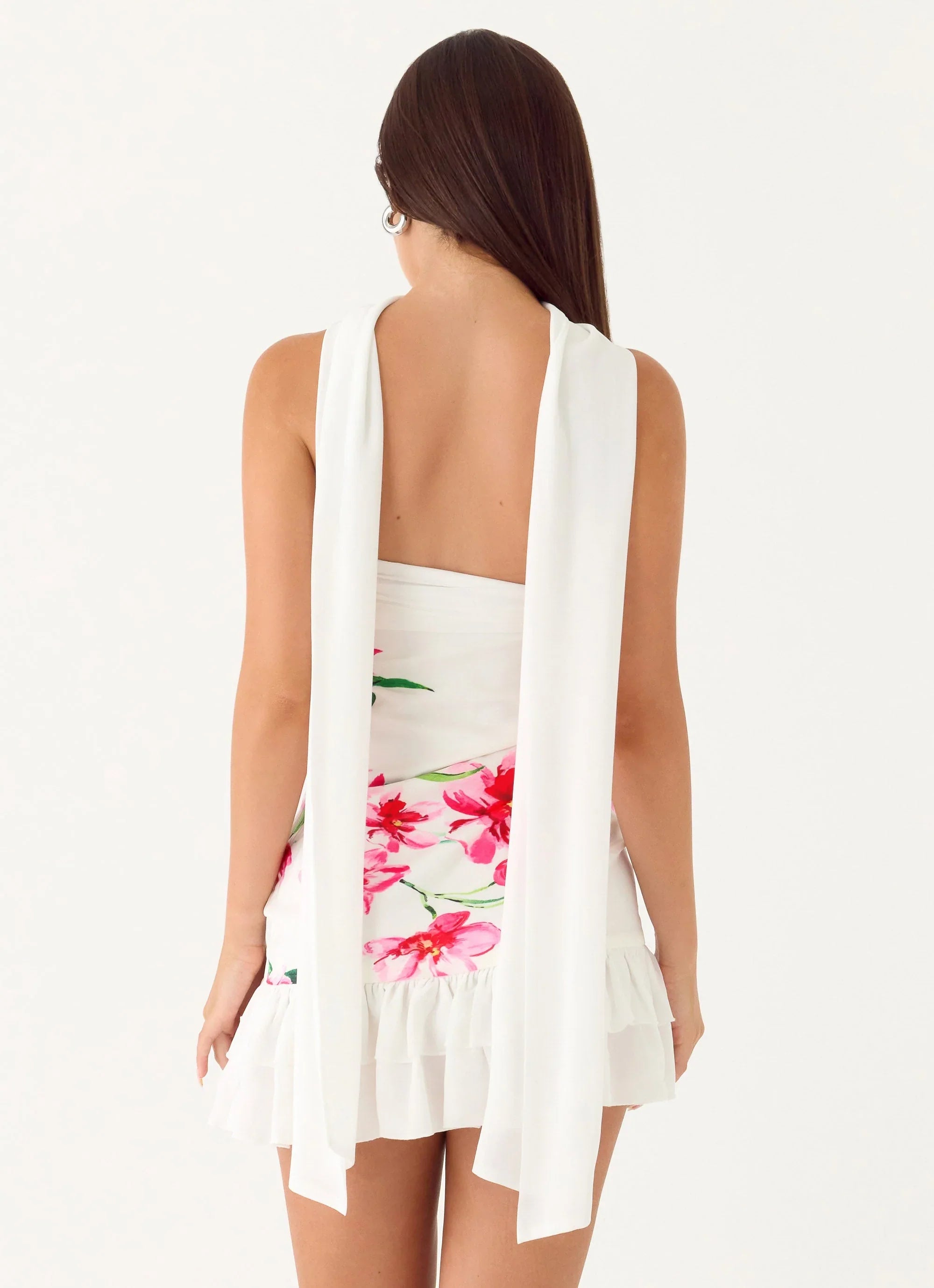 Manon Scarf Mini Dress - Ivory Reef