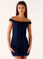Bonnie Denim Mini Dress - Indigo