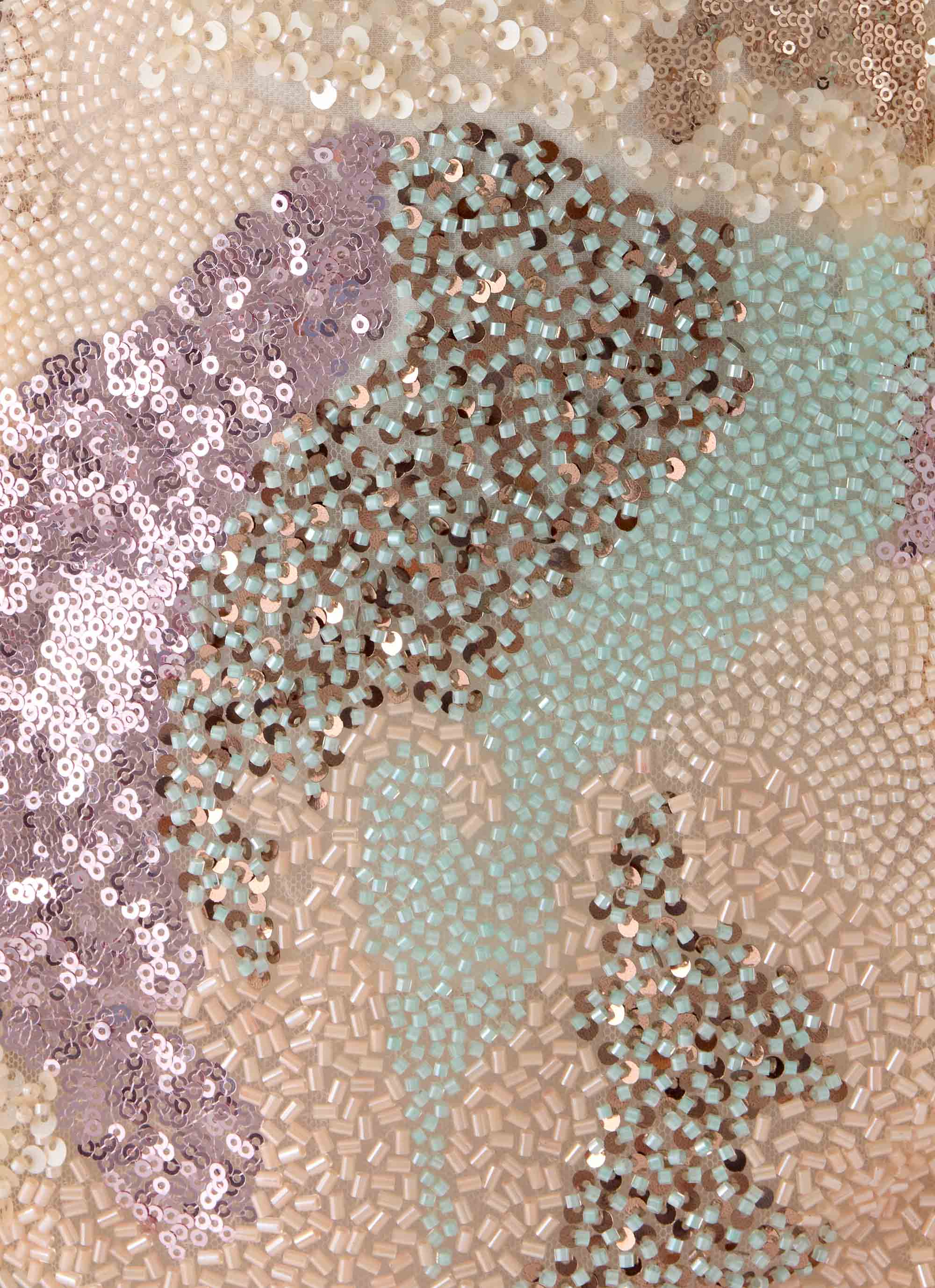 Leena Strapless Beaded Mini Dress - Swirl Sequin