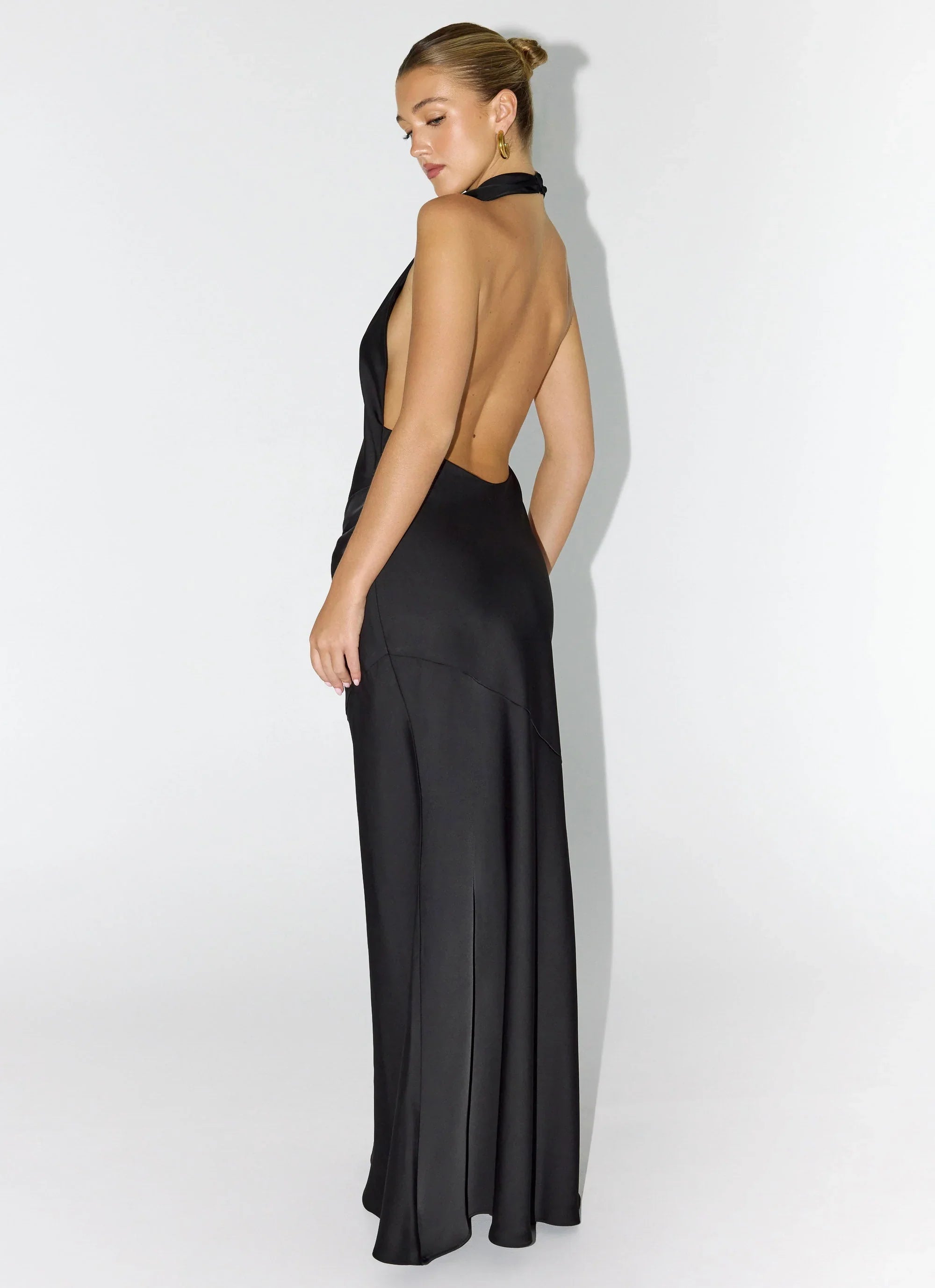Back To Life Halter Maxi Dress - Black
