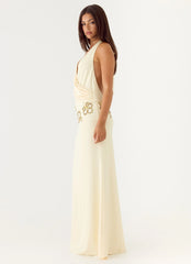 Sandrine Beaded Maxi Dress - Yellow