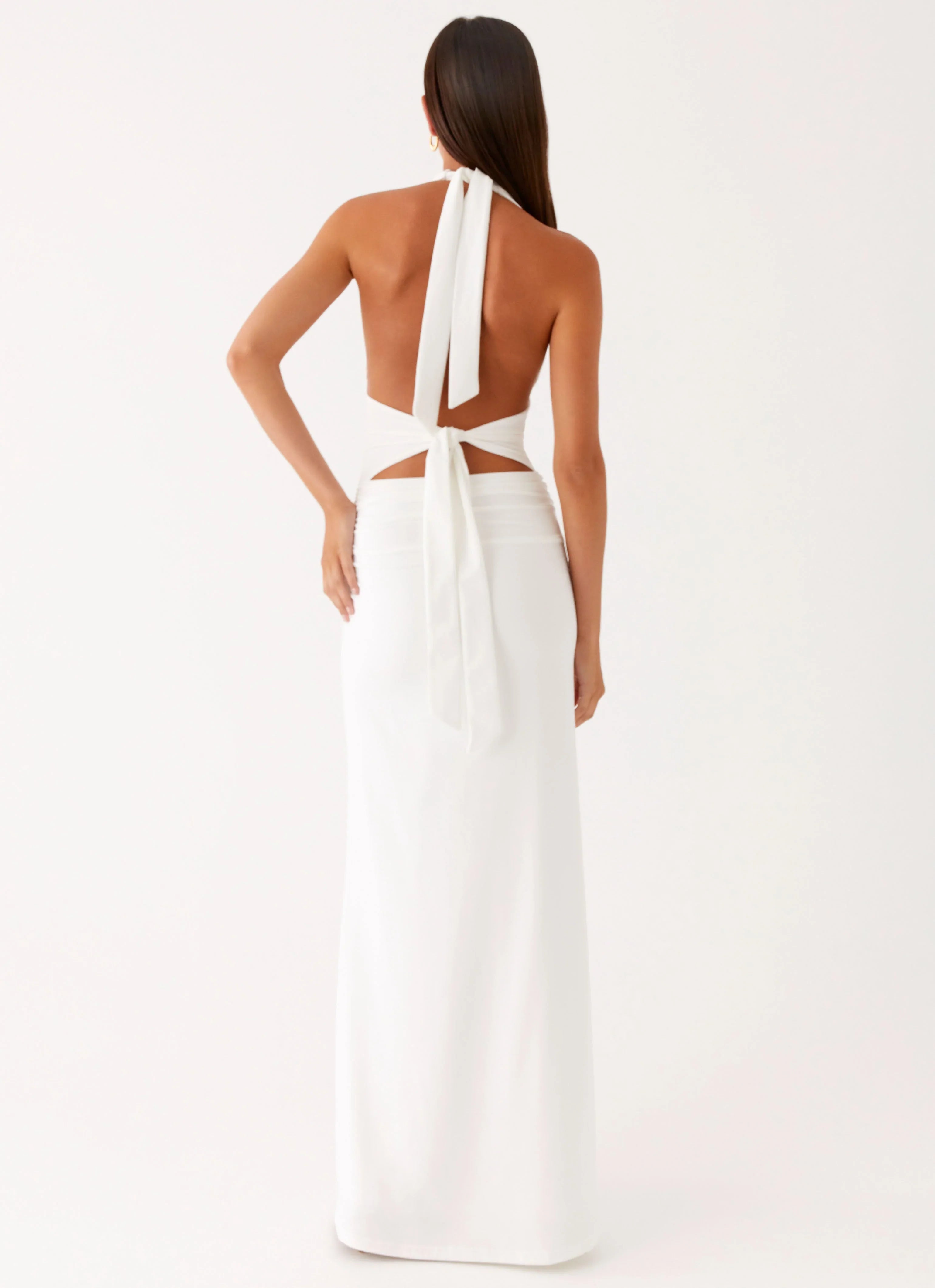 Ilaria Halter Maxi Dress - White