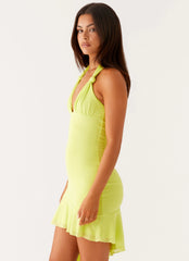 Valeria Mini Dress - Sunny Lime