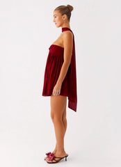 Saturn Mini Dress - Maroon