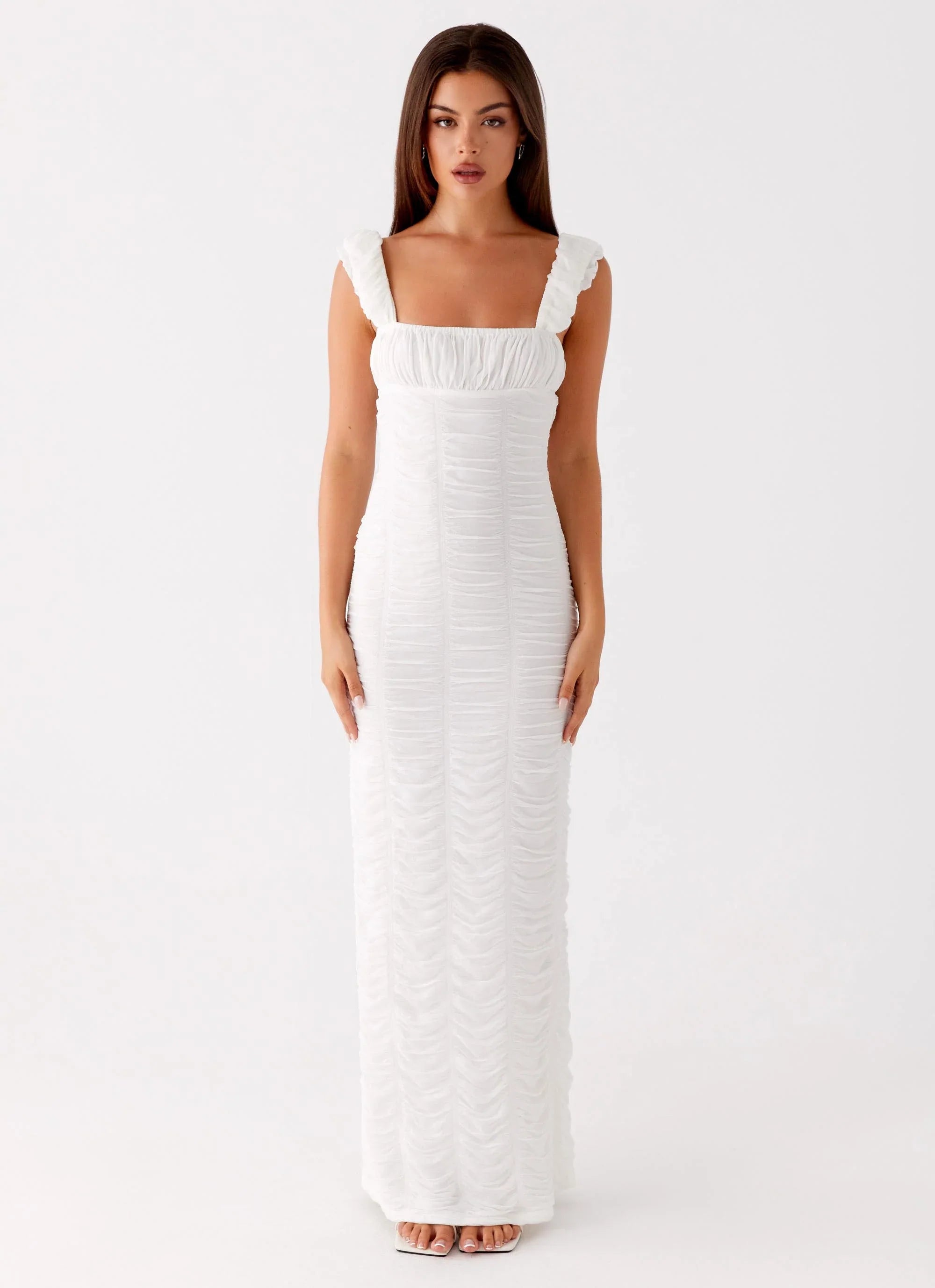 Senses Midi Dress - White