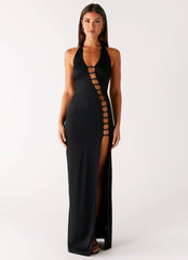 Midnight Dreams Maxi Dress - Black