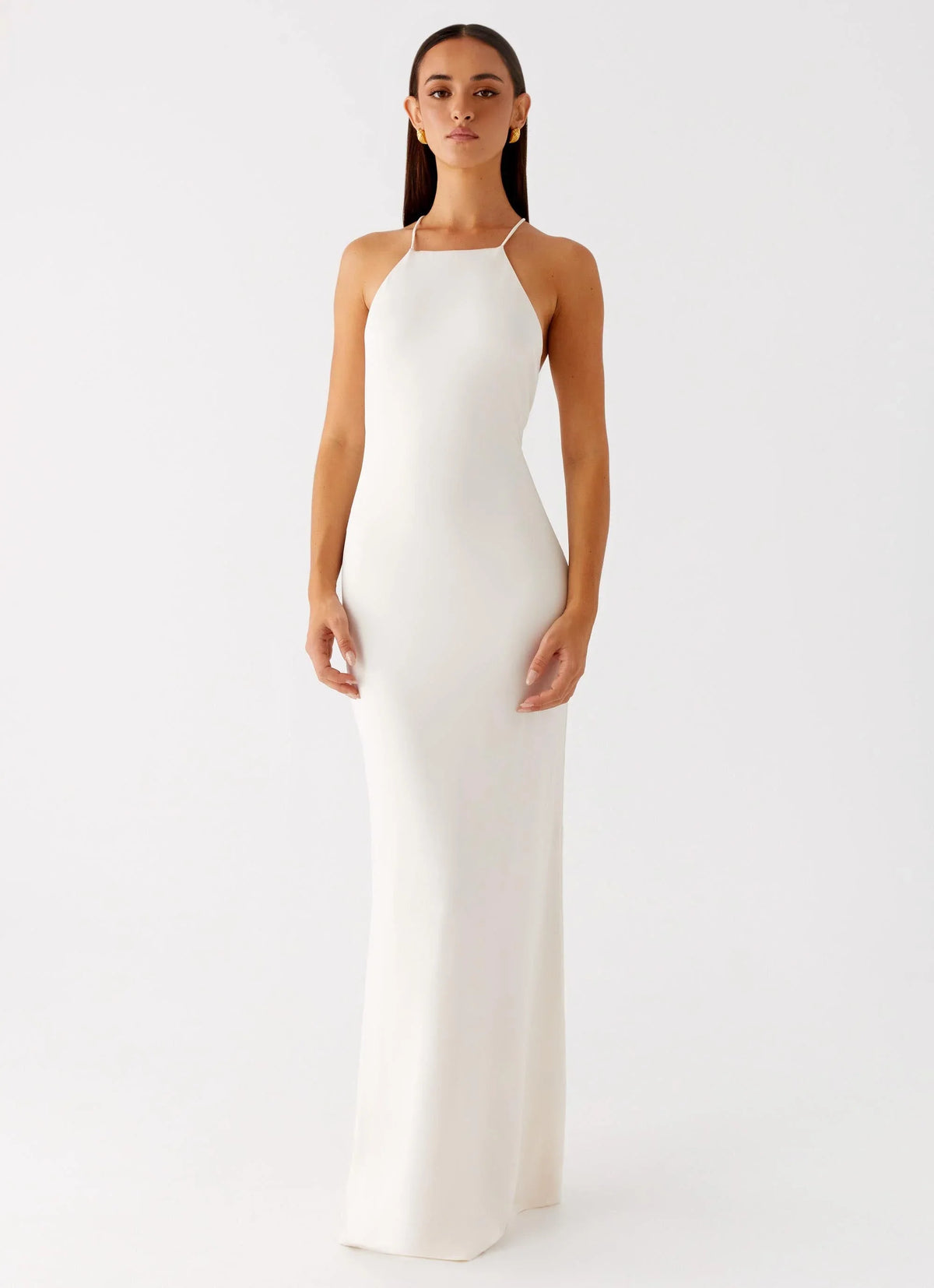Raffa Pearl Maxi Dress - Ivory