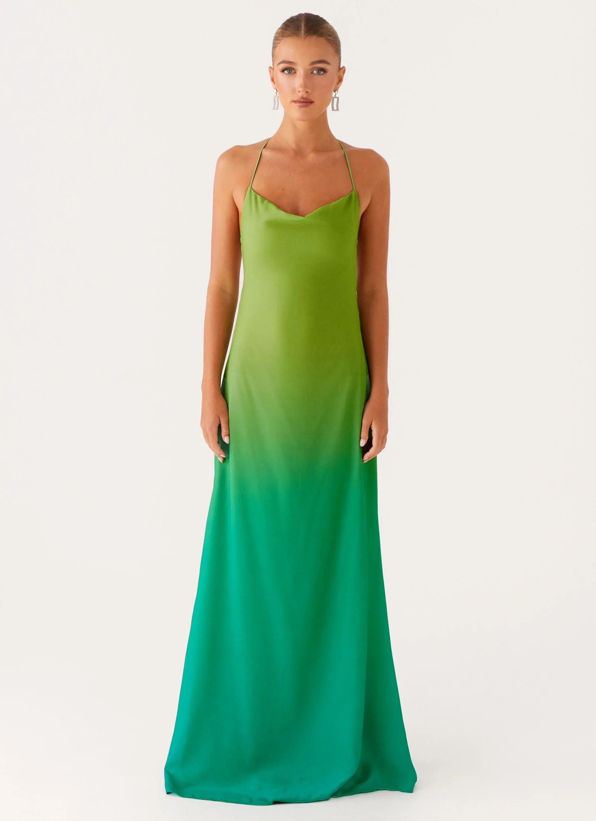 Opposites Attract Maxi Dress - Green Ombre