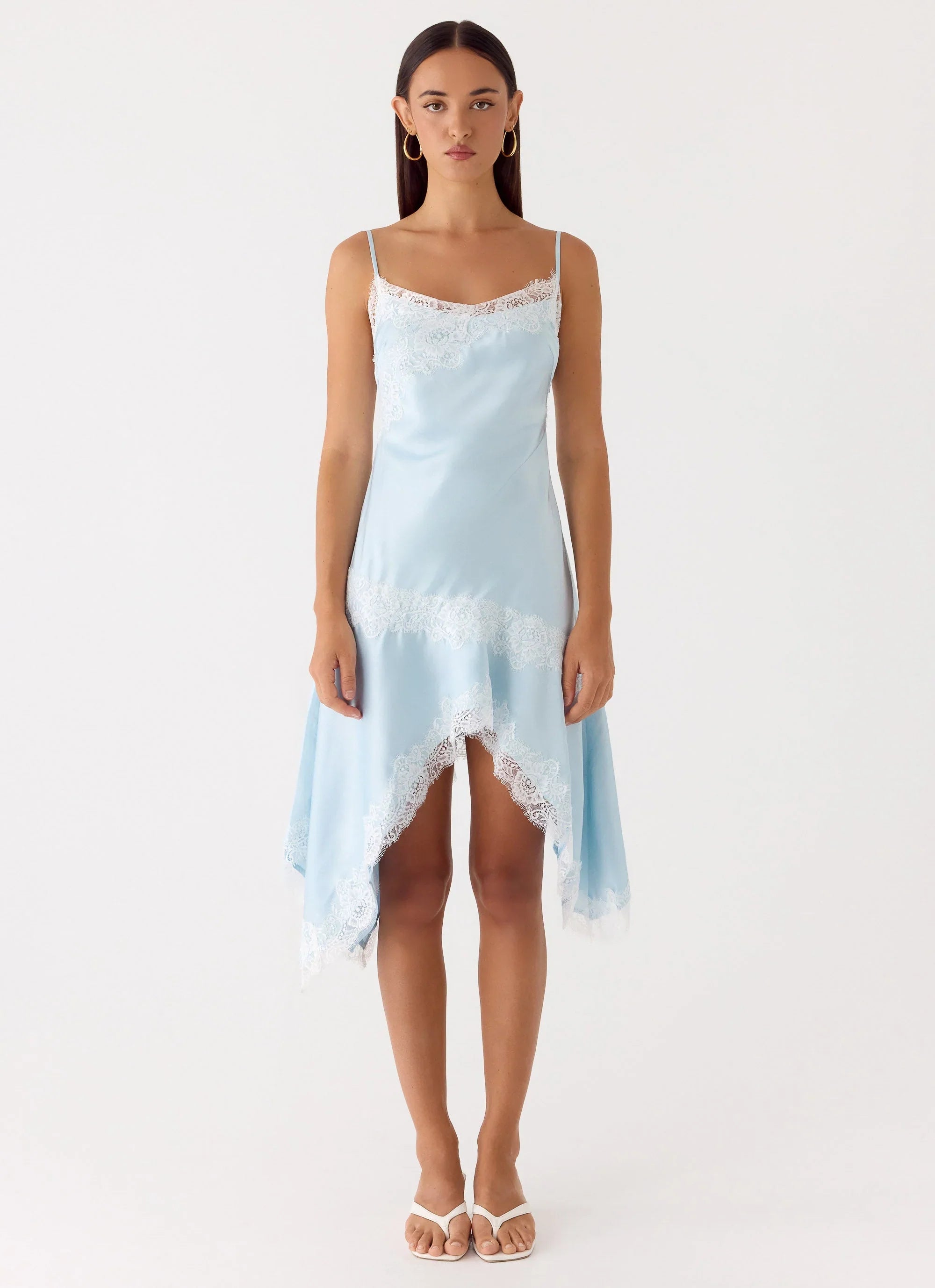 Starla Midi Dress - Pale Blue
