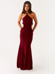 Jemima Maxi Dress - Raspberry Wine