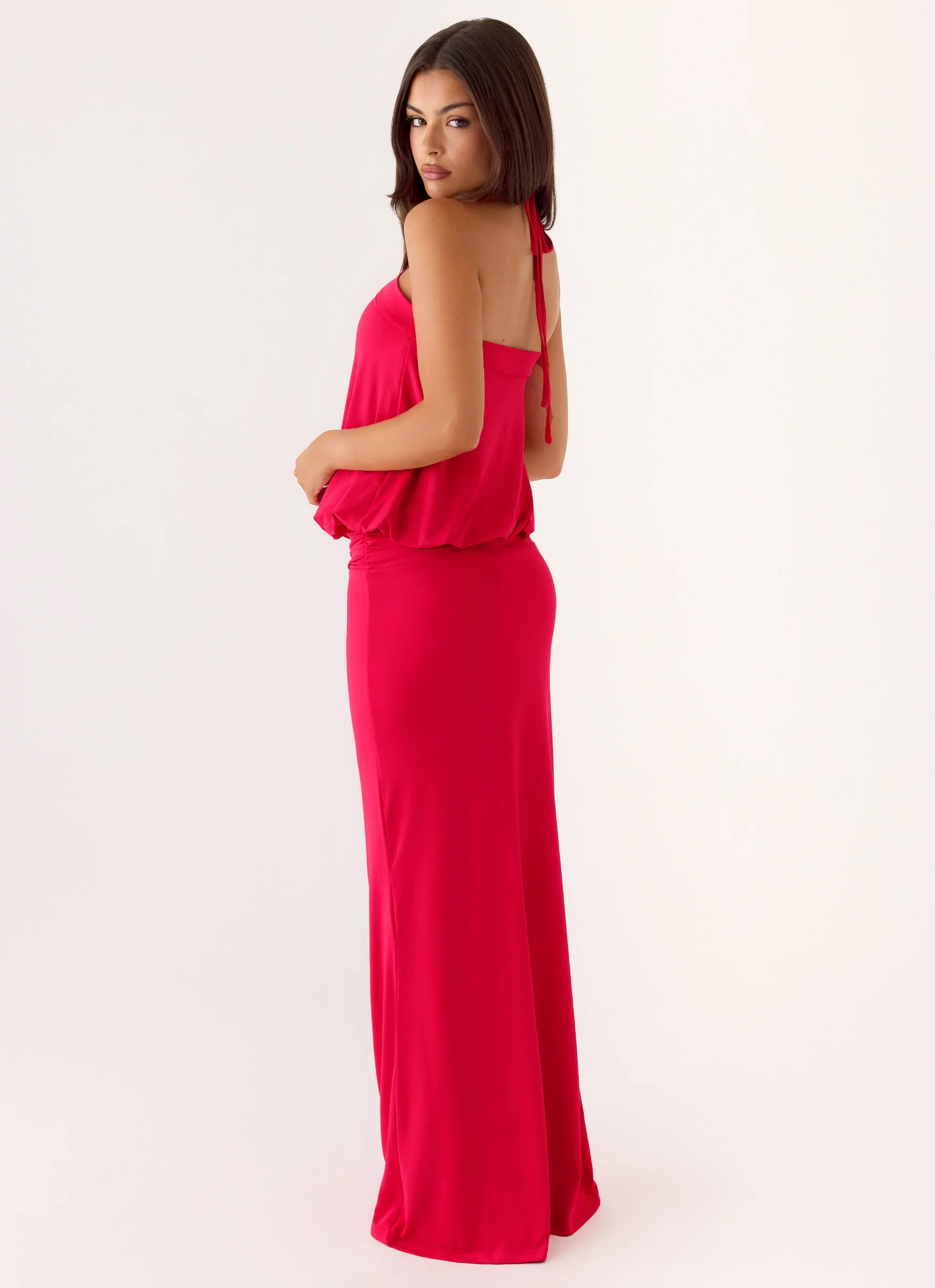 Telling You Maxi Dress - Red Magenta