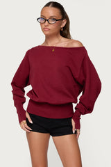 Off Shoulder Oversized Sweater