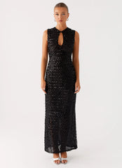 Kore Sequin Maxi Dress - Black
