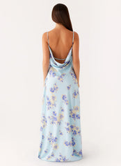 Liana Cowl Maxi Dress - Print