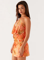 Bohemian Bliss Mesh Mini Dress - Sunset Kisses