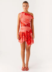 Wade Mini Dress - Sicily Sunsets Print