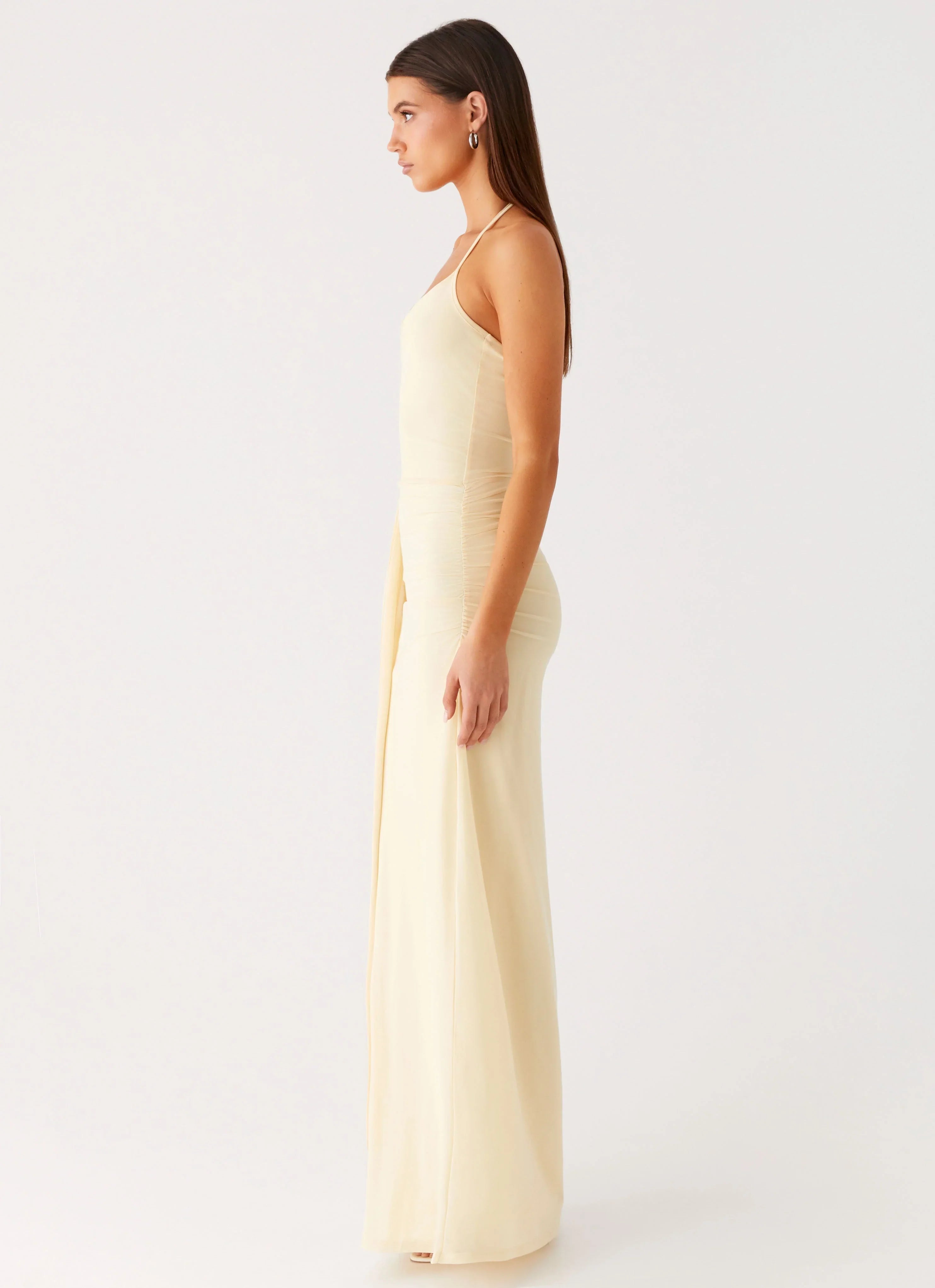 Signal Halter Maxi Dress - Sunny Yellow