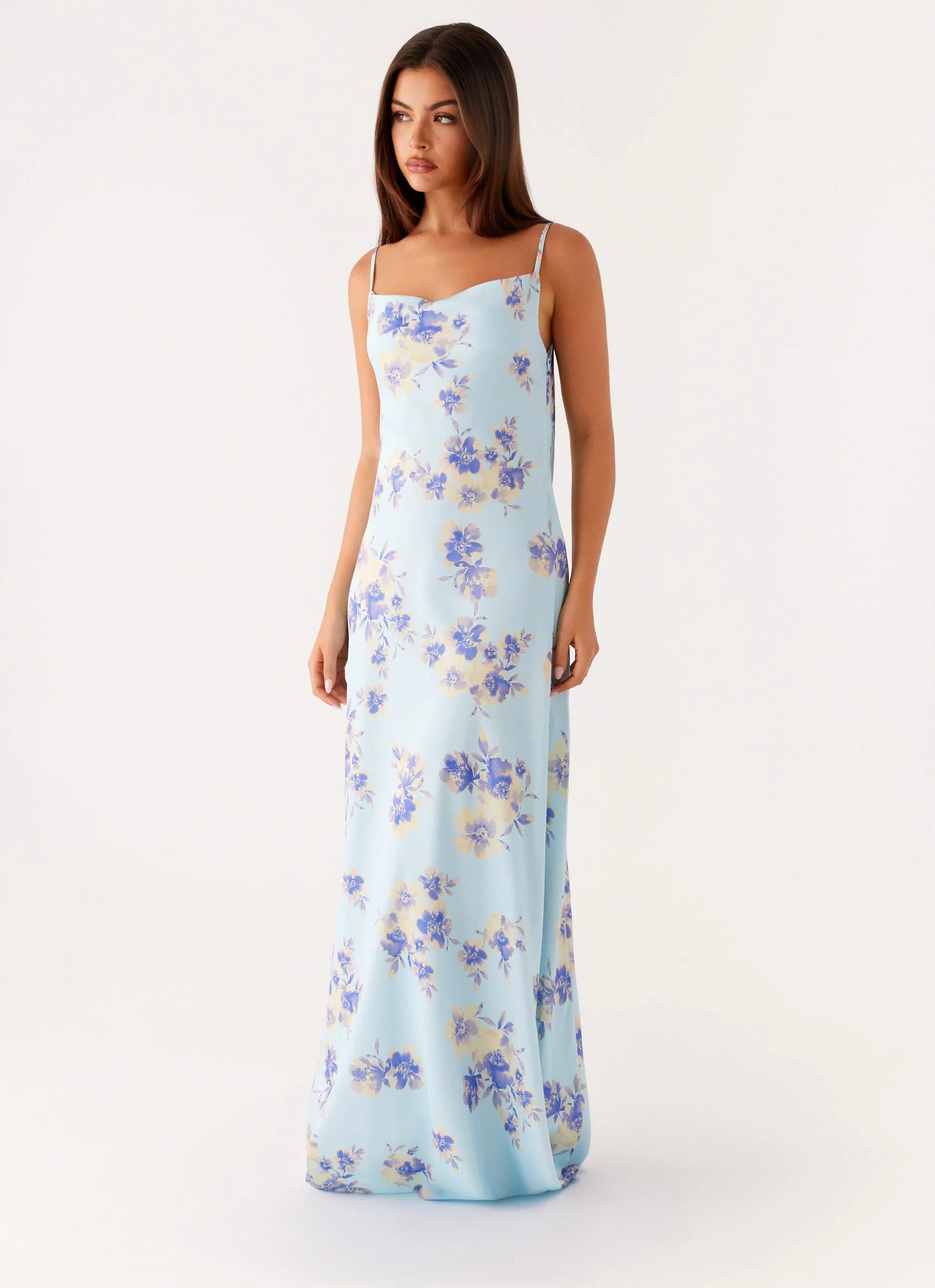 Liana Cowl Maxi Dress - Print