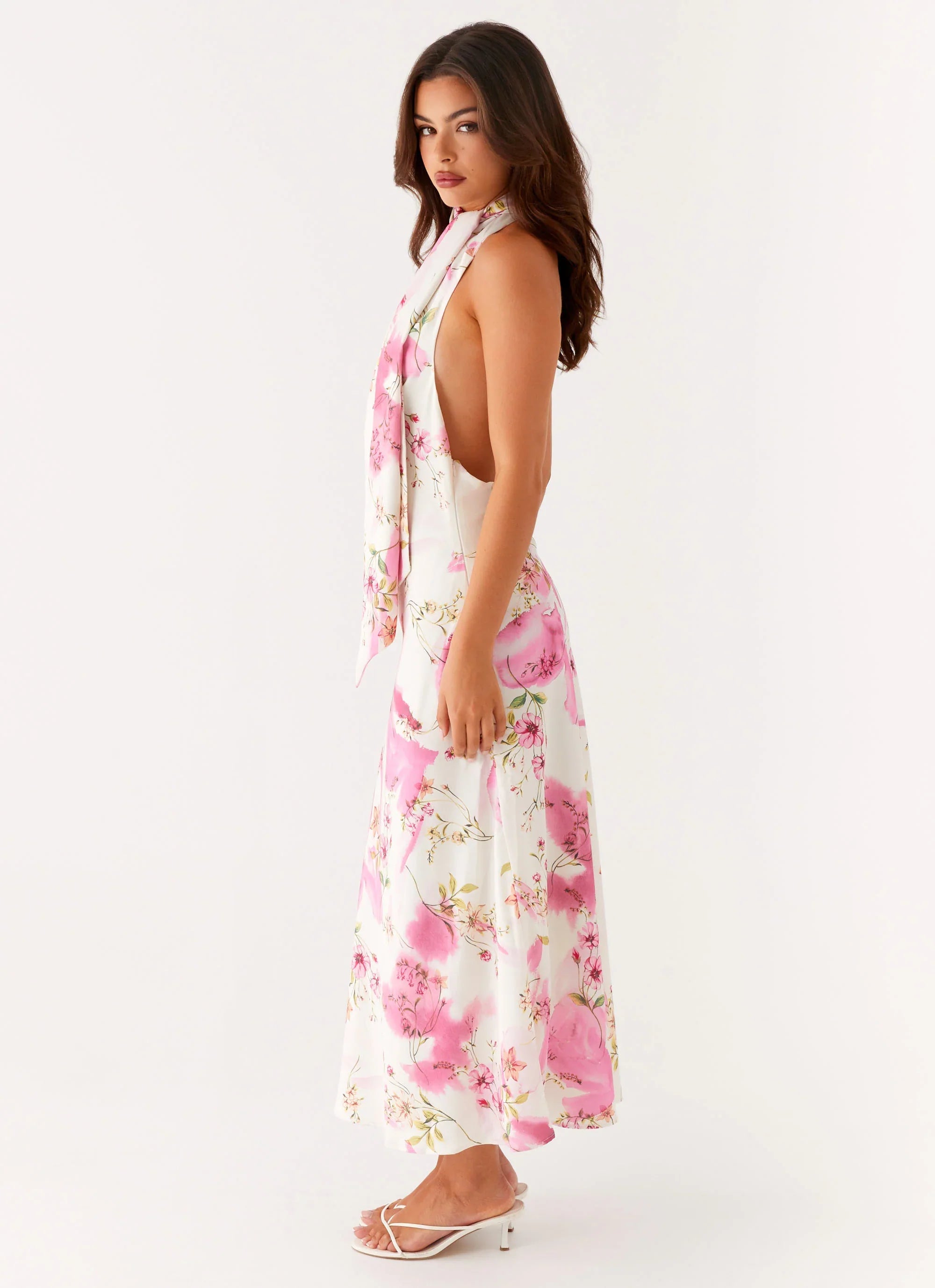 Jensen Midi Dress - Ivory Floral Print