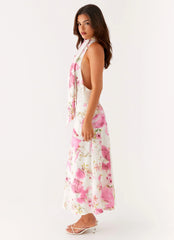 Jensen Midi Dress - Ivory Floral Print