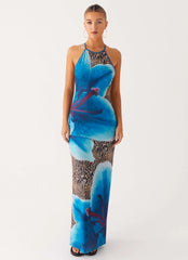 Sandy Siren Maxi Dress - Cheetah Floral
