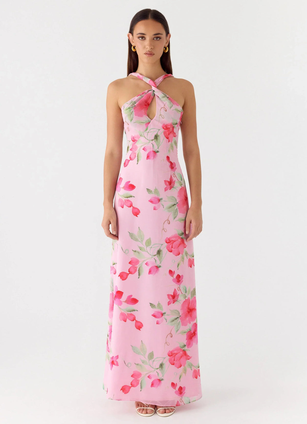 Serafim Chiffon Maxi Dress - Petal Soleil