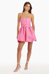 Girly Mood Mini Dress Pink in Jacquard
