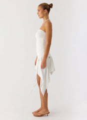 Khalida Jersey Halter Mini Dress - White