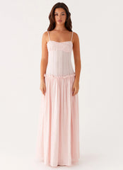 Jacinda Drop Waist Maxi Dress - Pink